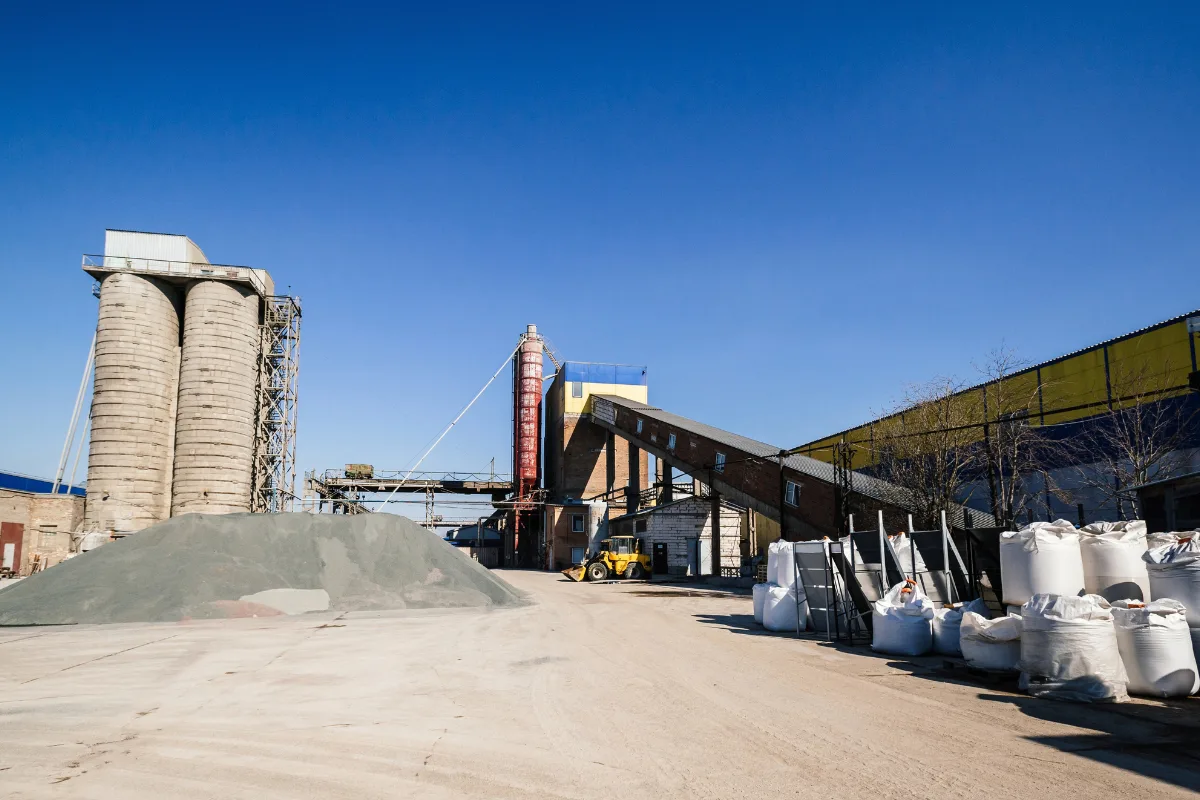 Construction equipment in operation