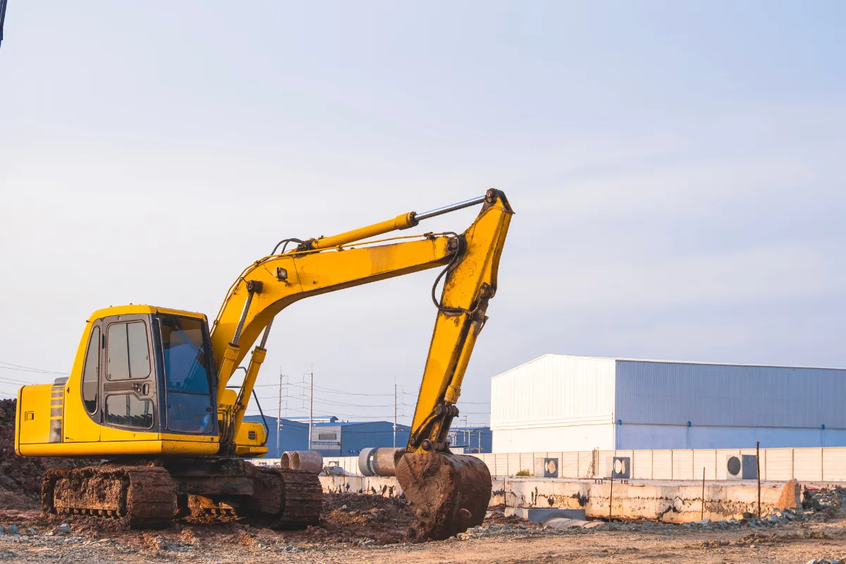 Heavy machinery on site
