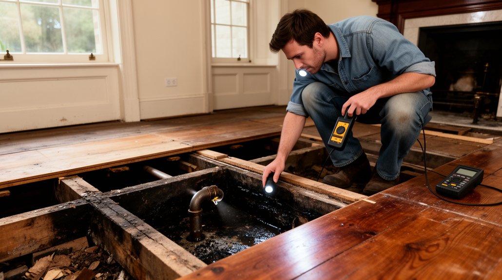 identify underlying floor issues