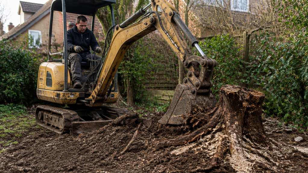 Can You Use a Mini Digger to Remove Tree Stumps?